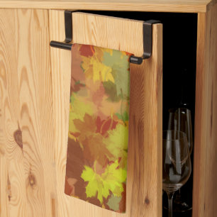 Autumn Leaves Abstract Kitchen Towel