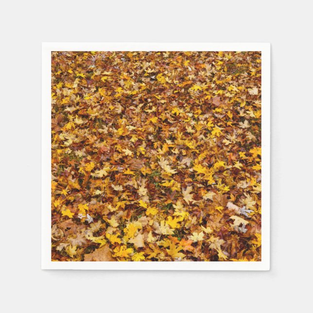 Autumn Leaves Abstract Napkin (Front)