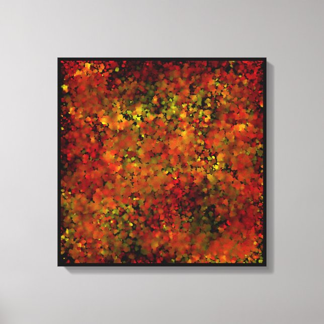 Autumn leaves abstract painting canvas print (Front)