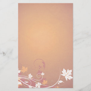 Autumn Leaves Abstract Stationery