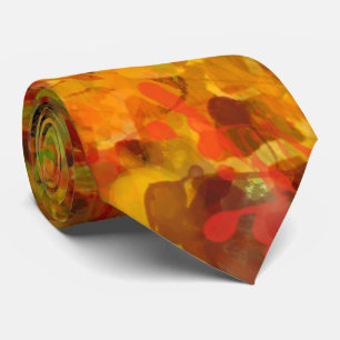 Autumn Leaves Abstract Tie