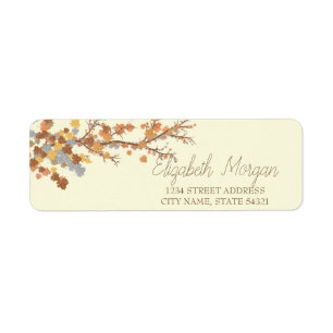 Autumn Leaves Address Label