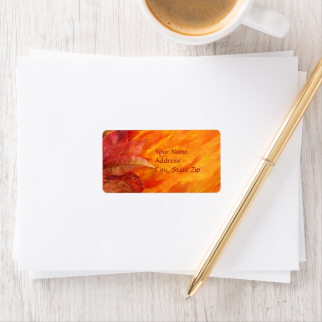 Autumn Leaves Address Label (Insitu)