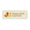 Autumn Leaves Address Label on Cream