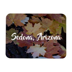 Autumn leaves all around, Sedona Arizona Magnet