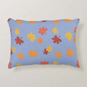 Autumn leaves all-over pattern accent pillow