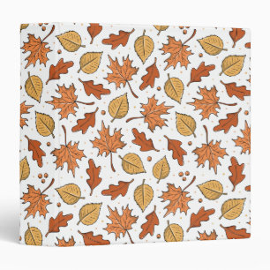 Autumn Leaves and Acorns Pattern Binder