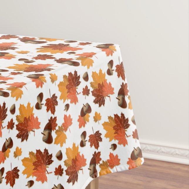 Autumn Leaves and Acorns Tablecloth (In Situ)