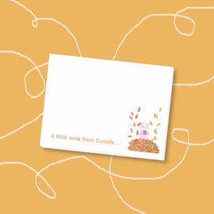 Autumn Leaves and Cat Personalized Post-It Notes
