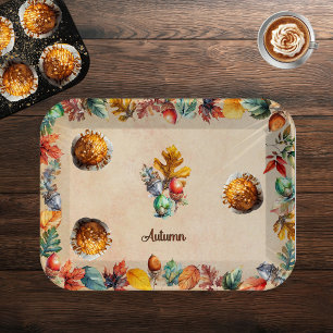 Autumn Leaves and Nuts Decoupage Tissue Paper