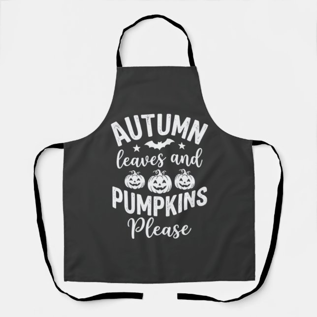 Autumn Leaves and Pumpkins Please_1 Apron (Front)