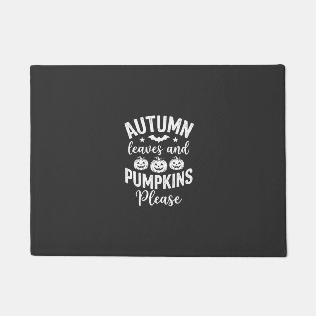 Autumn Leaves and Pumpkins Please_1 Doormat (Front)