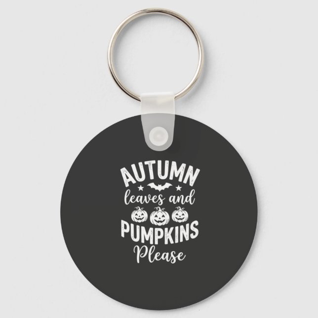 Autumn Leaves and Pumpkins Please_1 Keychain (Front)