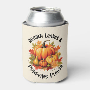 Autumn Leaves and Pumpkins Please Can Cooler