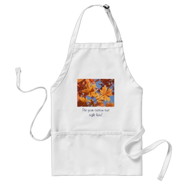 Autumn Leaves apron Customize text Fall Trees (Front)