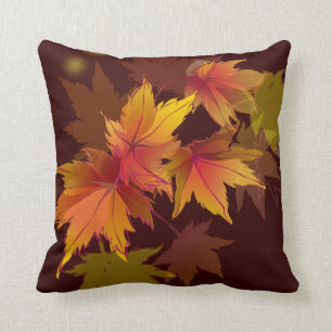 Autumn Leaves are Falling Throw Pillow