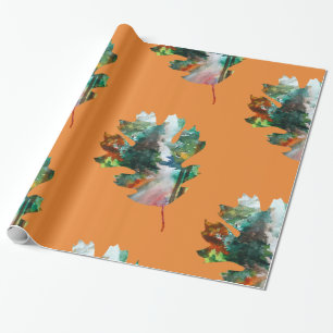 Autumn Leaves Art, Leaf   Wrapping Paper