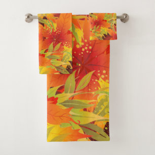 Autumn Leaves  Bath Towel Set