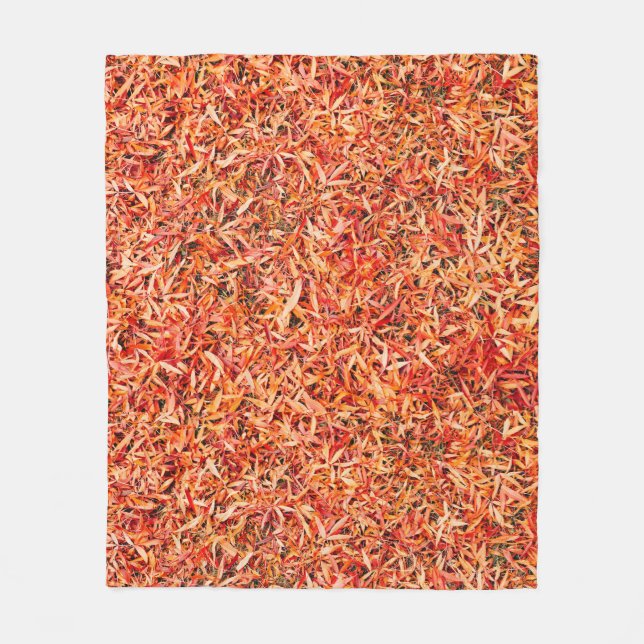 Autumn Leaves Beautiful Fall pattern Fleece Blanket (Front)