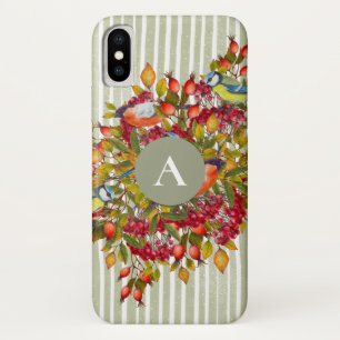 Autumn Leaves Berries Birds Botanical Personalized Case-Mate iPhone Case