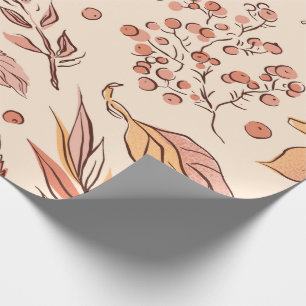 Autumn Leaves & Berries Wrapping Paper