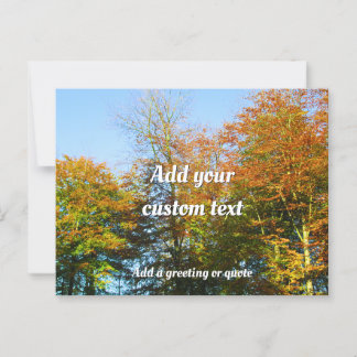 Autumn Leaves & Blue Skies - Personalized Postcard