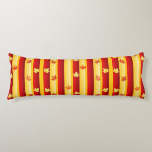 Autumn leaves body pillow