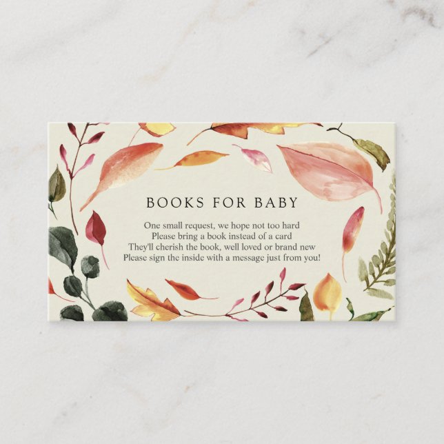 Autumn Leaves Books for Baby insert card (Front)