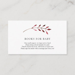 Autumn Leaves Books for Baby insert card