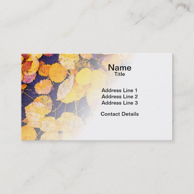 Autumn Leaves Business Card (Front)