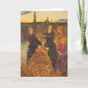 Autumn Leaves by Sir John Everett Millais Card