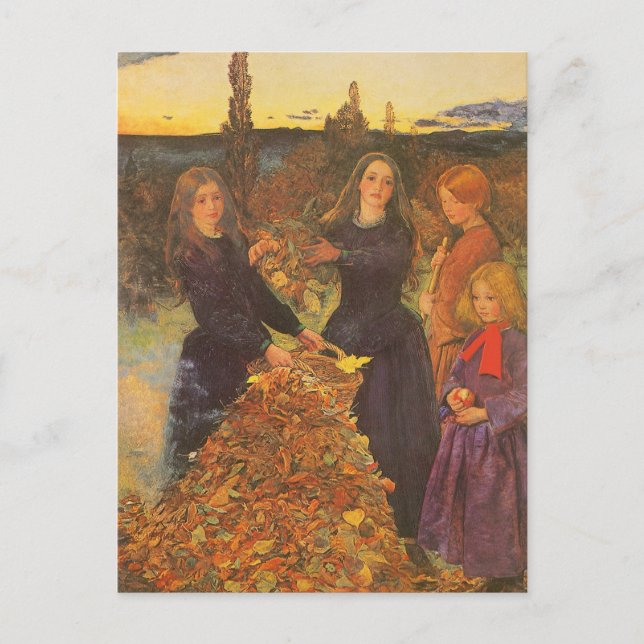 Autumn Leaves by Sir John Everett Millais Postcard (Front)
