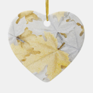 Autumn Leaves Ceramic Ornament