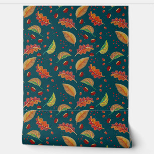 Autumn Leaves, Chestnuts, Hazelnuts & Berries Fall Wallpaper