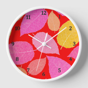 Autumn leaves . clock