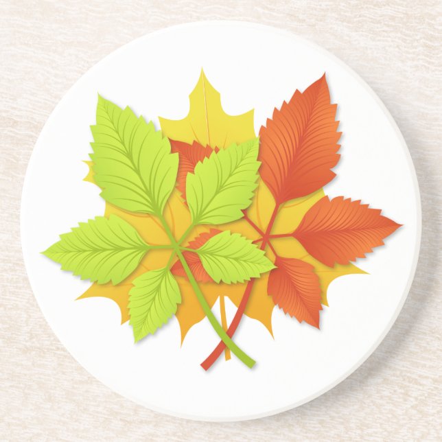 Autumn leaves coaster (Front)