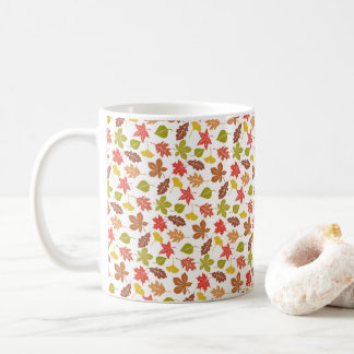 Autumn Leaves Colourful Pattern Coffee Mug