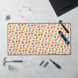 Autumn Leaves Colourful Pattern Desk Mat