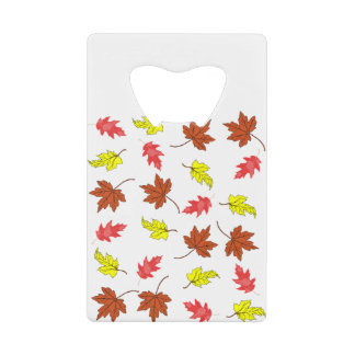 Autumn Leaves Colourfull Credit Card Bottle Opener