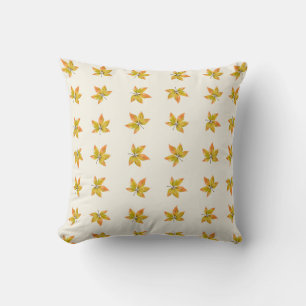 Autumn Leaves Cute Farmhouse Fall Decor Throw Pillow