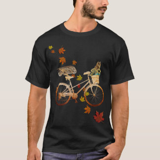 Autumn Leaves Cute Owls For Fall T-Shirt
