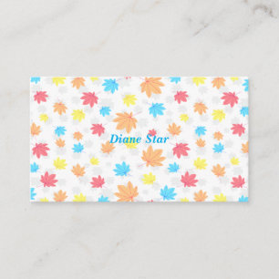 Autumn Leaves Decoration  Business Card