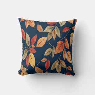 Autumn Leaves Design – Warm Fall Foliage Throw Pillow