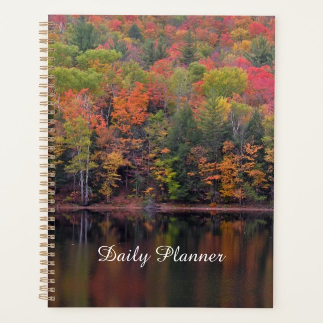 Autumn Leaves Fall Colour Scene Daily Planner (Front)