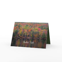 Autumn Leaves Fall Colour Scene Greeting Card
