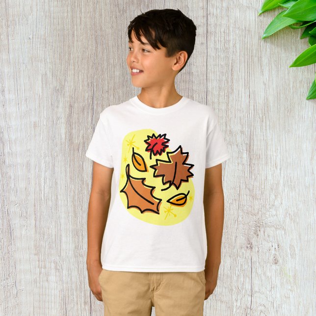 Autumn Leaves Fall Colourful Seasonal Leaf Art  T-Shirt (Creator Uploaded)