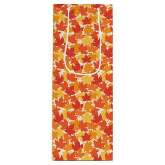 Autumn Leaves Fall Colours Wine Gift Bag