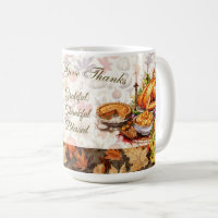 Autumn Leaves Fall Harvest Thanksgiving Mug
