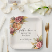Autumn Leaves Fall in Love Pumpkin Bridal Shower