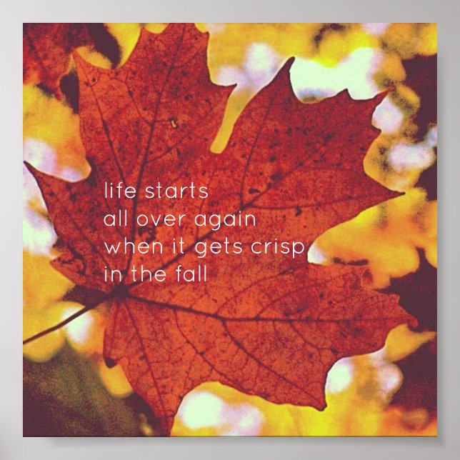 Autumn Leaves - Fall Quote Poster (Front)